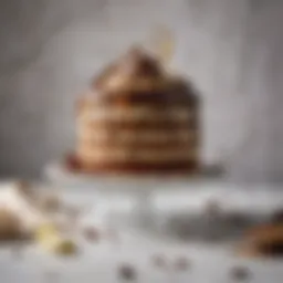 A beautifully swirled marble cake showcasing rich chocolate and vanilla layers.