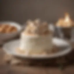 Delicious homemade marshmallow crème spread on a dessert
