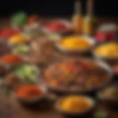 Traditional Ingredients of Mexico A vibrant display of traditional Mexican ingredients showcasing the essence of MTC packages.