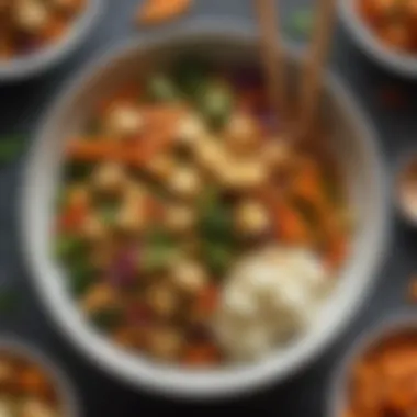 Vegetable Stir-Fry with Tofu A colorful assortment of vegetable stir-fry with tofu, served in a bowl