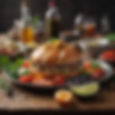 Culinary Creativity Unleashed A vibrant assortment of fresh ingredients artfully arranged