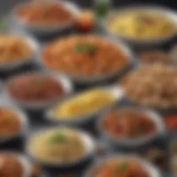 A vibrant spread of gluten-free dishes ready for delivery