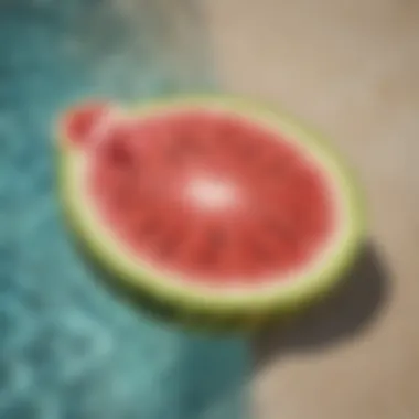 Colorful watermelon slice floatie