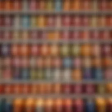 Assortment of popular candle scents at Bath and Body Works