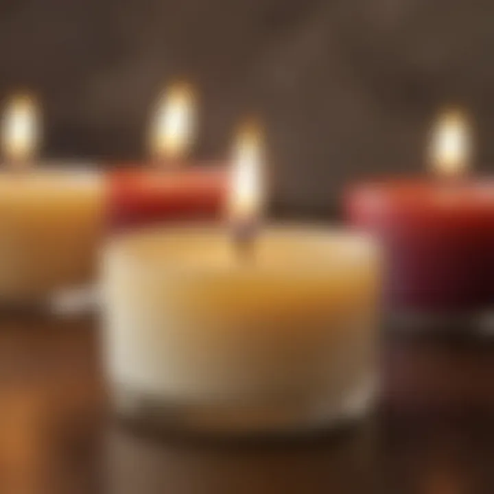 Close-up of candle flame creating a soothing environment