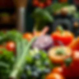 A vibrant assortment of fresh raw vegetables ready for blending
