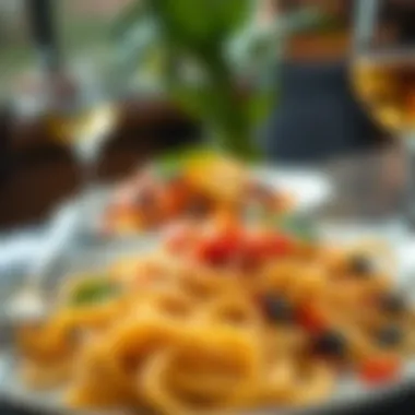 Nutritional Insights into Olive Garden Pasta Nutritional breakdown of Olive Garden pasta dishes on a stylish plate