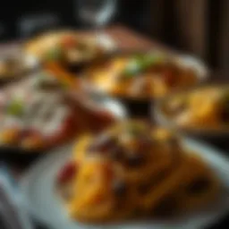 A selection of Olive Garden pasta dishes beautifully presented