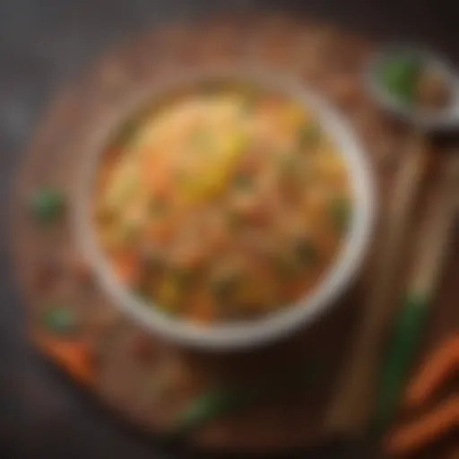 A vibrant bowl of Safeway fried rice showcasing colorful vegetables and grains