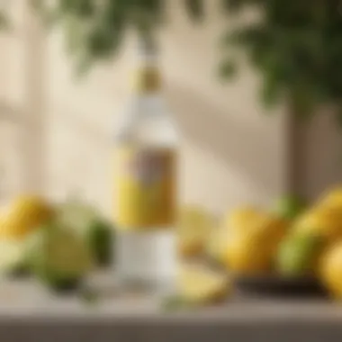 A bottle of Sierra Mist against a backdrop of fresh lemons and limes