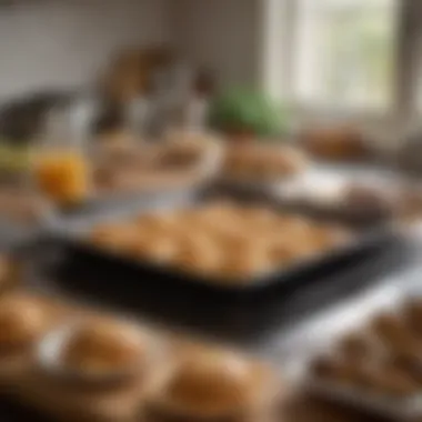 Silpat Madeleine pan in a kitchen setting with ingredients ready for baking