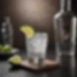 Elegant silver tequila cocktail garnished with lime