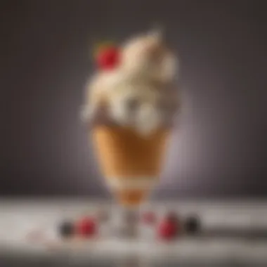 Indulgent Ice Cream Sundae Delicious ice cream sundae with assorted toppings