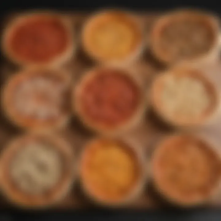 A vibrant comparison chart of stuffed crust pizzas from different pizzerias.