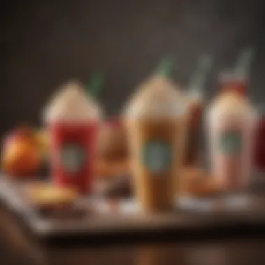 Seasonal Sweet Beverage Selection Seasonal limited-time offerings of sweet beverages displayed elegantly