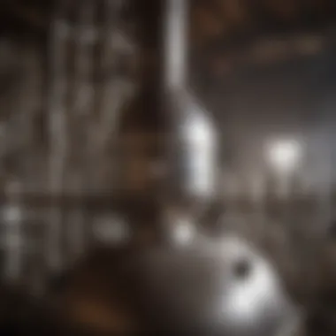 A detailed view of the distillation equipment used in tequila production.