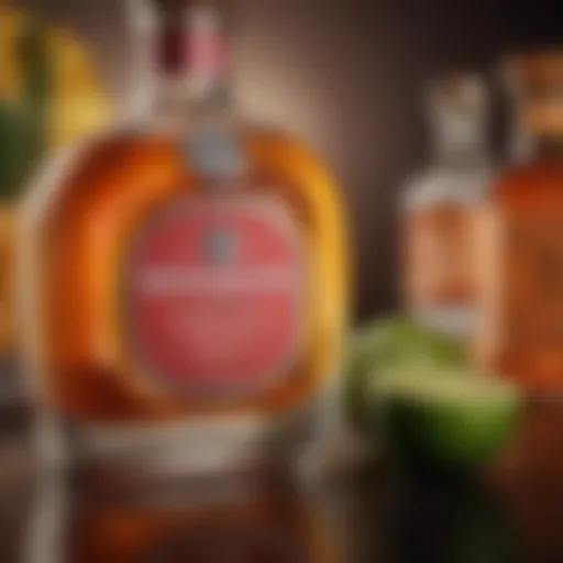 A close-up of Herradura tequila showcasing its vibrant color.