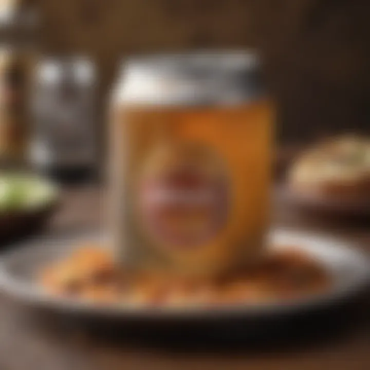 An elegant presentation of a dish seasoned with beer can techniques