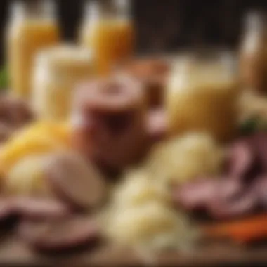 A close-up of fermented ingredients showcasing their flavors and appeal