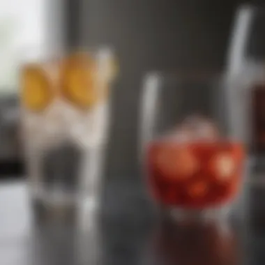 Elegant acrylic drinkware set featuring a modern design