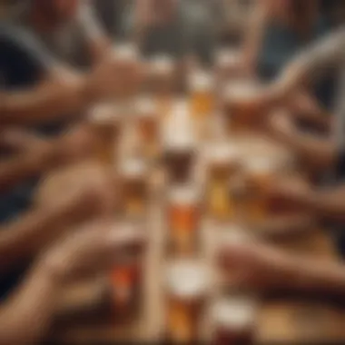 Social Gathering with Alcohol-Free Beers Social gathering with alcohol-free beverages