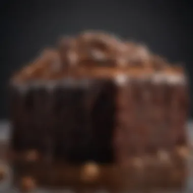 A close-up of rich dark chocolate cake highlighting the cocoa's influence