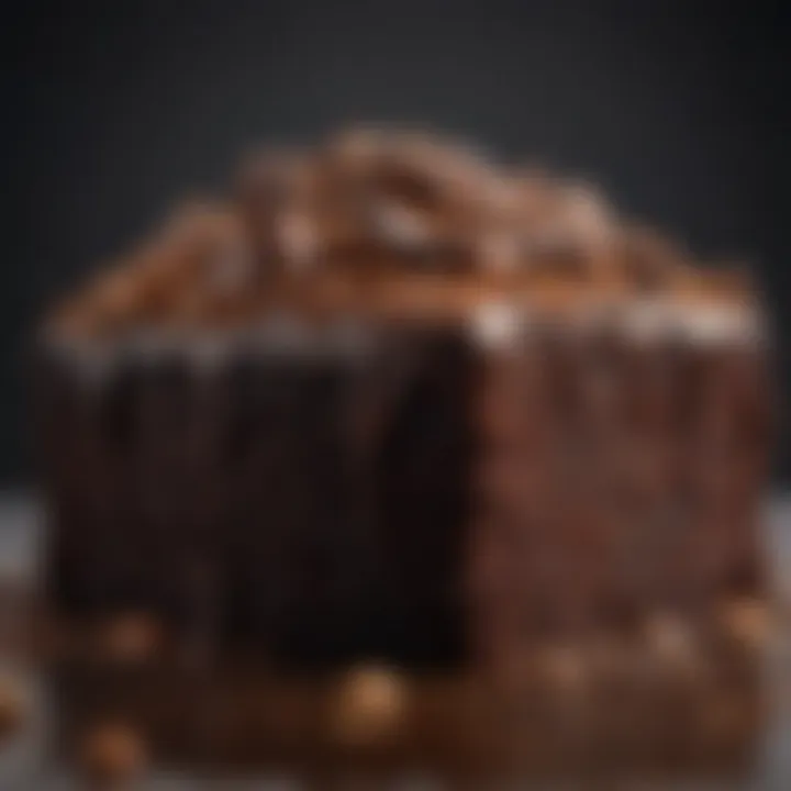 A close-up of rich dark chocolate cake highlighting the cocoa's influence