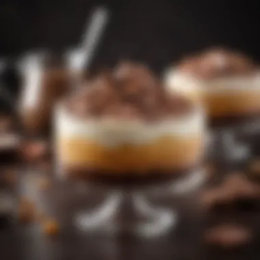 Flavorful Dessert with Quality Cocoa A vibrant dessert showcasing the enhanced flavors from high-quality cocoa