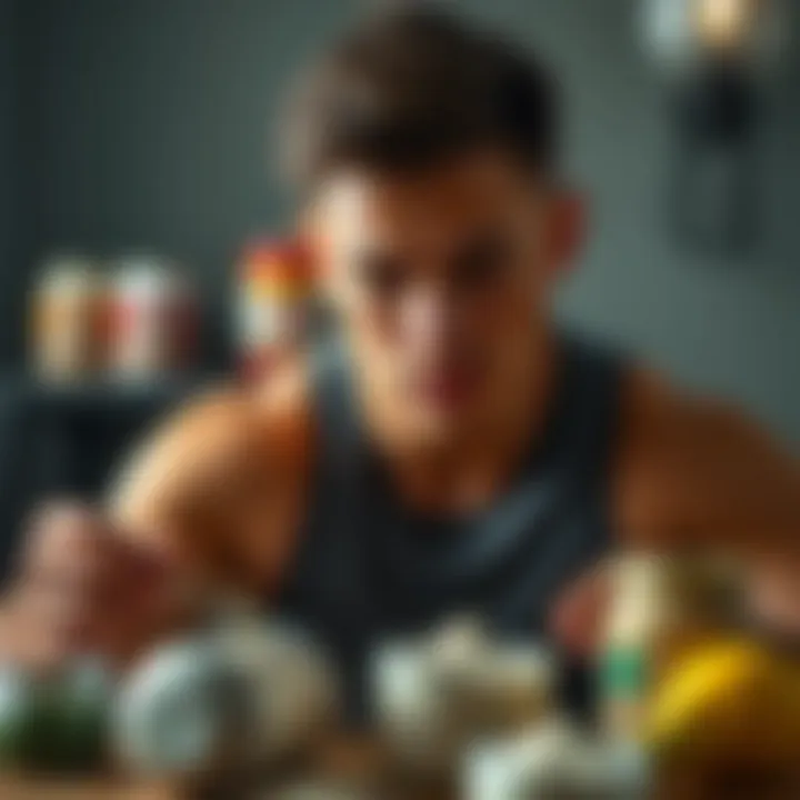 Evaluating Protein Powders for Fitness Goals Fitness enthusiast analyzing protein powder options