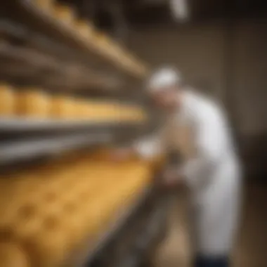 An illustration of cheese production methods