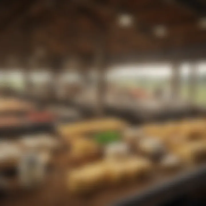 A picturesque dairy farm in a serene American landscape