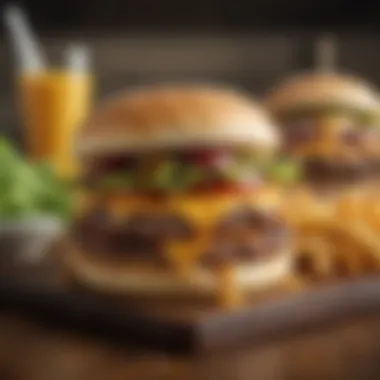 Gourmet Cheeseburger with Artisanal Toppings Gourmet cheeseburger with artisanal toppings