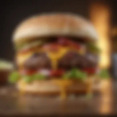 Delicious Cheeseburger with Local Ingredients Delicious cheeseburger with local ingredients