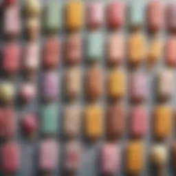 A selection of colorful diet ice cream bars arranged aesthetically