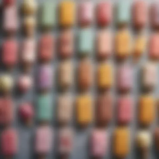 A selection of colorful diet ice cream bars arranged aesthetically