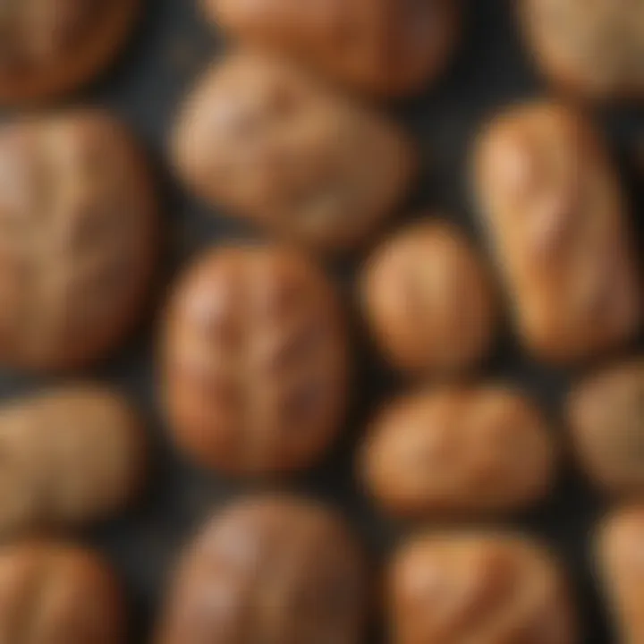 A variety of low carb bread options displayed on a table