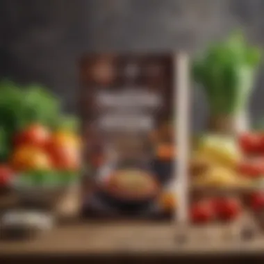 Open Vegan Cookbook with Ingredients An open cookbook with fresh ingredients