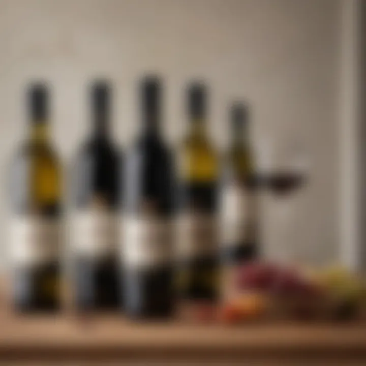 Bottles of fine Spanish wine
