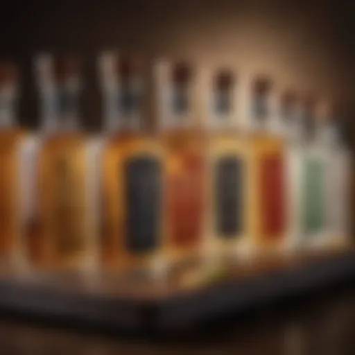 A collection of premium tequila bottles showcasing different brands and styles.