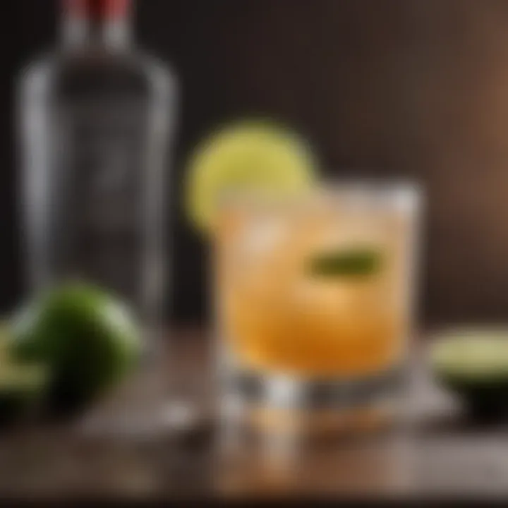 A vibrant cocktail adorned with a slice of lime and a salt rim, highlighting tequila's versatility.