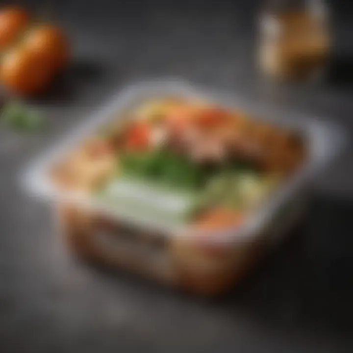 An eco-friendly packaging of a vegan meal delivery service