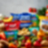 Diverse Weight Watchers Snacks Selection Colorful assortment of Weight Watchers snacks showcasing variety