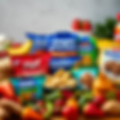 Diverse Weight Watchers Snacks Selection Colorful assortment of Weight Watchers snacks showcasing variety