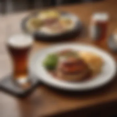 Food Pairing with Craft Beer Plates of food beautifully paired with different craft beers