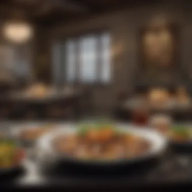 Elegant Fusion Dining Experience An elegant dining setup showcasing a fusion of flavors