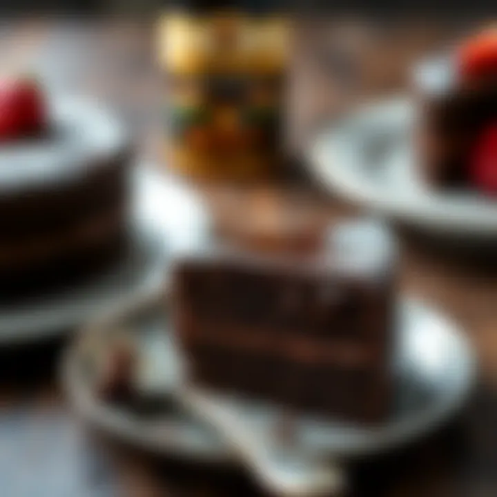 Slice of Stout Chocolate Cake A slice of stout chocolate cake on a plate with a fork