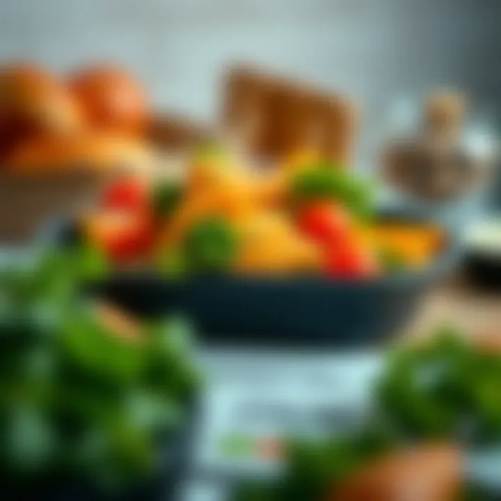 Nutritional Information for Keto Dishes Nutritional values of a keto meal displayed attractively