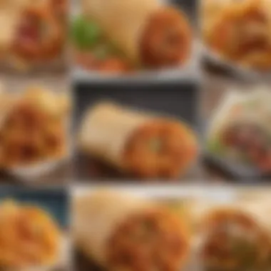 An engaging collage of different adaptations of the Frito Wrap, showcasing its versatility.