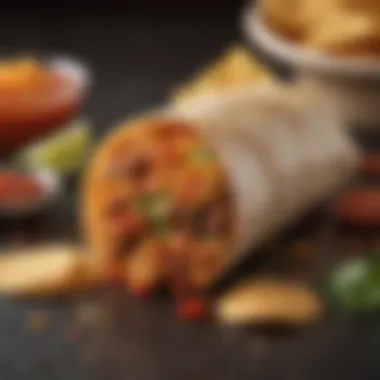 A scrumptious close-up of the Frito Wrap showcasing its vibrant ingredients and textures.