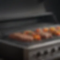 Close-up view of the Genesis II grill showcasing its premium features